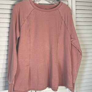 Oversized Distressed light, pink sweatshirt